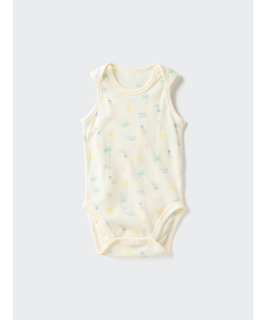 コットンメッシュボディスーツ/ノースリーブ