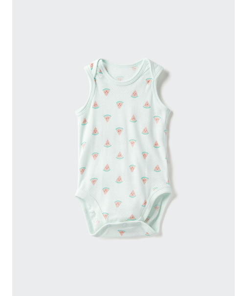 コットンメッシュボディスーツ/ノースリーブ