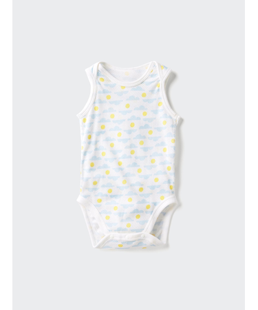 コットンメッシュボディスーツ/ノースリーブ