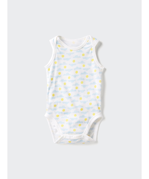 コットンメッシュボディスーツ/ノースリーブ