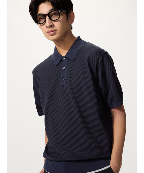 ウォッシャブルニットポロセーター