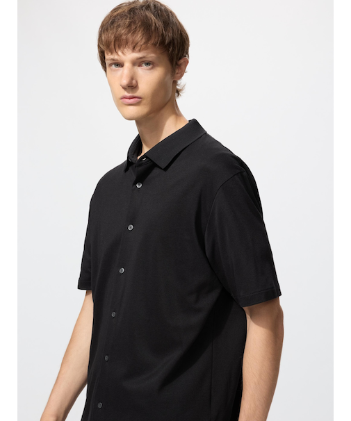 エアリズムコットンカノコフルオープンポロシャツ