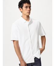 エアリズムコットンカノコフルオープンポロシャツ