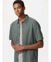 エアリズムコットンカノコフルオープンポロシャツ