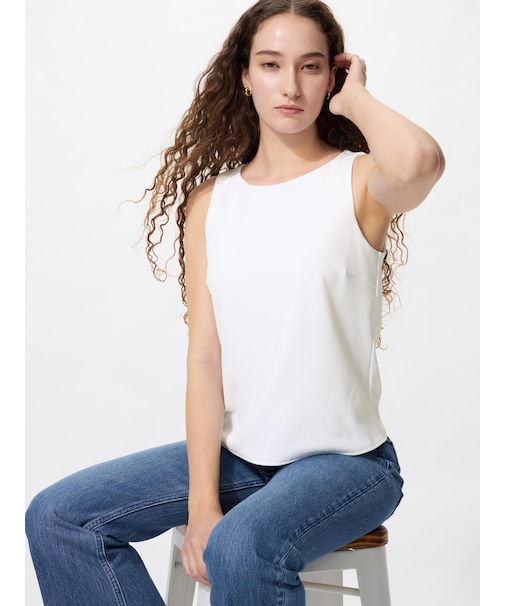 クレープジャージーボートネックブラトップ