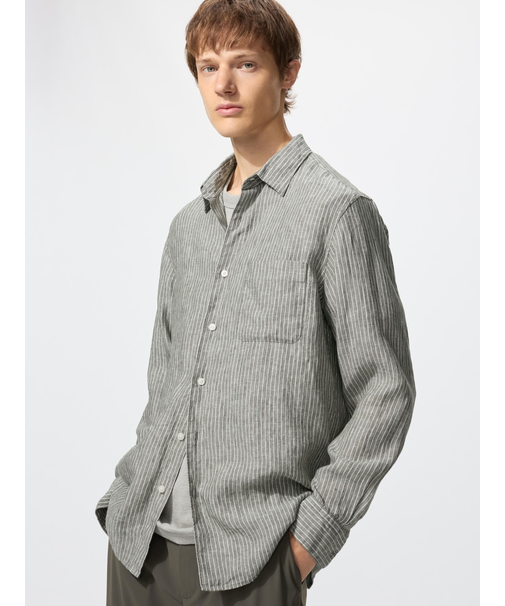 プレミアムリネンシャツ/ストライプ