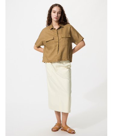 コットンミディスカート