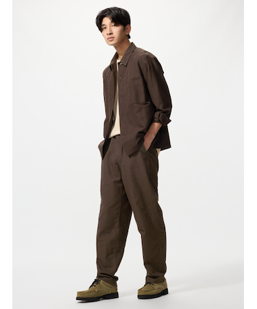 リネンブレンドイージーパンツ