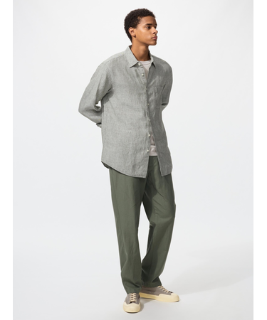 リネンブレンドイージーパンツ