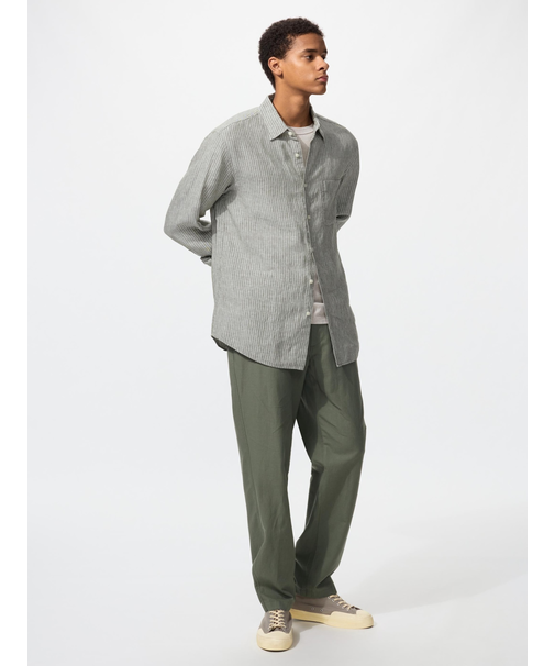 リネンブレンドイージーパンツ