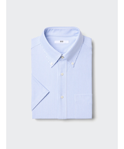 ドライノンアイロンジャージーシャツ/ボタンダウン/ストライプ