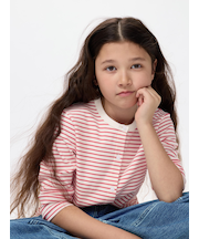 GIRLS ソフトリブカーディガン