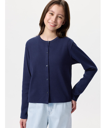 GIRLS ソフトリブカーディガン