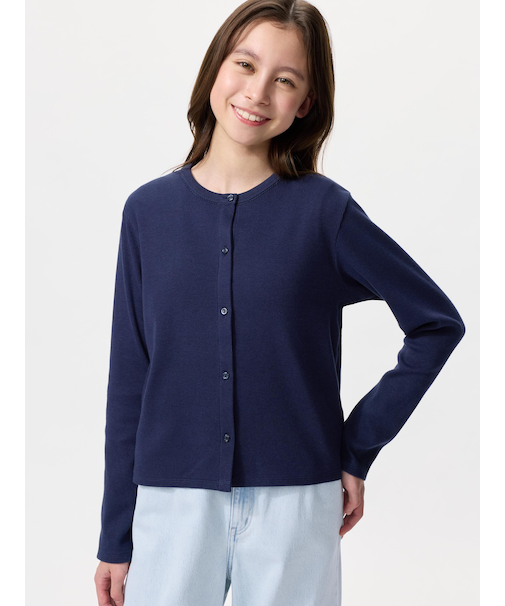 GIRLS ソフトリブカーディガン