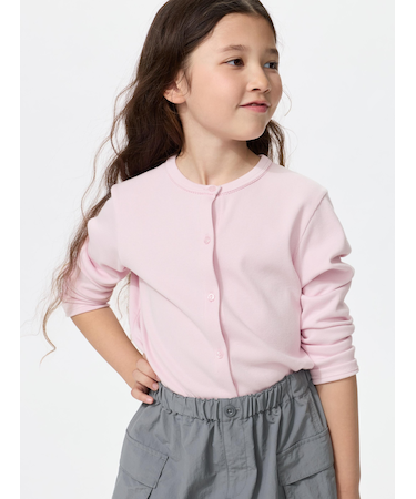 GIRLS ソフトリブカーディガン