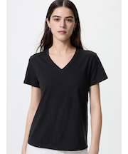 スラブジャージーVネックT