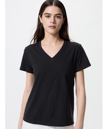 スラブジャージーVネックT