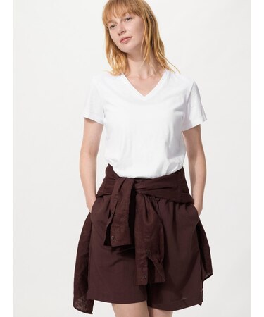 スラブジャージーVネックT