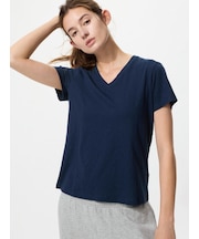 スラブジャージーVネックT