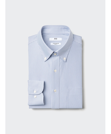 スーパーノンアイロンジャージースリムシャツ/ボタンダウン/ストライプ