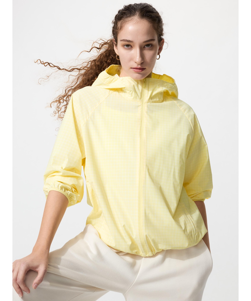 ポケッタブルUVカットパーカ/NANODESIGN/チェック