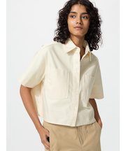 デニムボクシーシャツ/5分袖