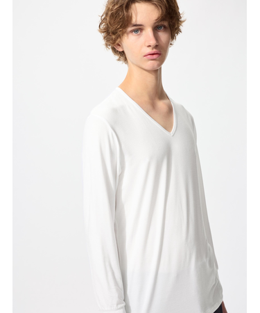 ヒートテックVネックT/9分袖