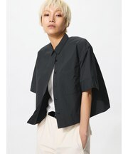 ナイロンボクシーショートシャツ/5分袖