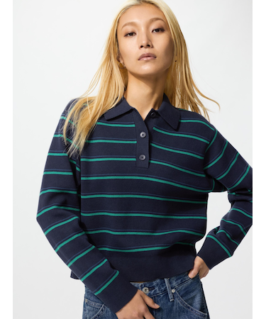 スムースコットンポロセーター