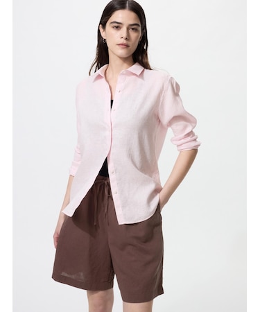 リネンブレンドイージーショートパンツ