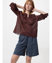 リネンブレンドイージーショートパンツ