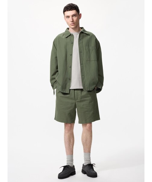 リネンブレンドイージーショーツ