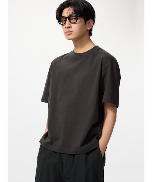 Aooo Boxy Fit Tシャツ ブラック Lサイズ 黒 ボクシークロップドTシャツ｜ユニクロの通販｜&mall（アンドモール