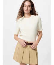 リブクルーネックT