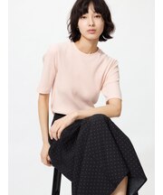 リブクルーネックT