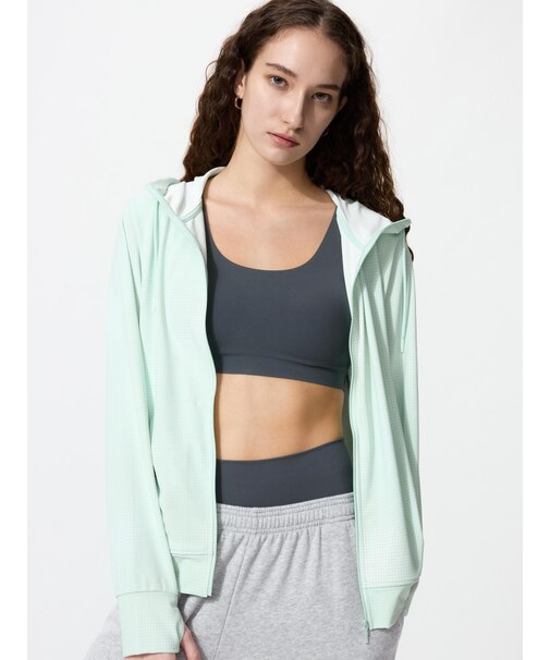 エアリズムUVカットメッシュフルジップパーカ