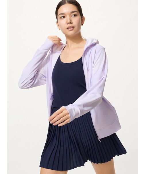 エアリズムUVカットメッシュフルジップパーカ