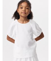 GIRLS パフスリーブTシャツ/シアサッカー