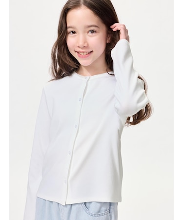 GIRLS ソフトリブカーディガン