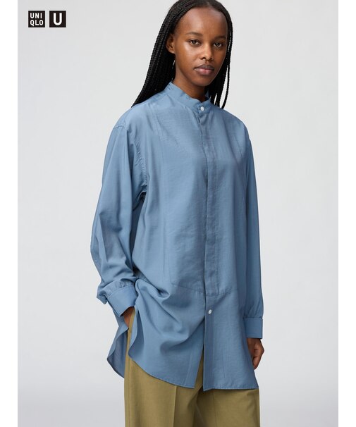 スタンドカラーシャツ