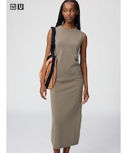 3Dコットンニットワンピース/ノースリーブ