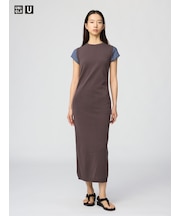 3Dコットンニットワンピース/ノースリーブ