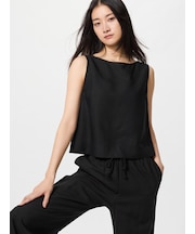 リネンブレンドブラウス/ノースリーブ