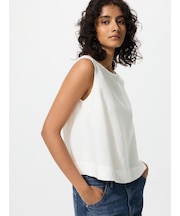 リネンブレンドブラウス/ノースリーブ