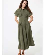 シアサッカーシャツワンピース