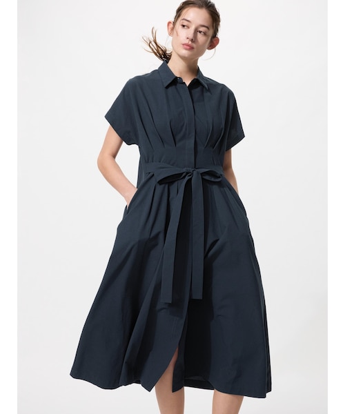 soccer shirt dress / サッカーシャツ ワンピース シアサッカーシャツワンピース｜ユニクロの通販｜&mall（アンドモール