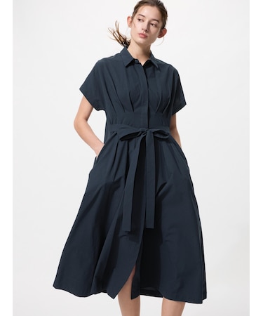 シアサッカーシャツワンピース