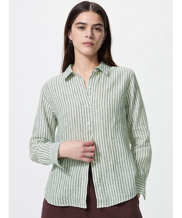 プレミアムリネンシャツ/ストライプ