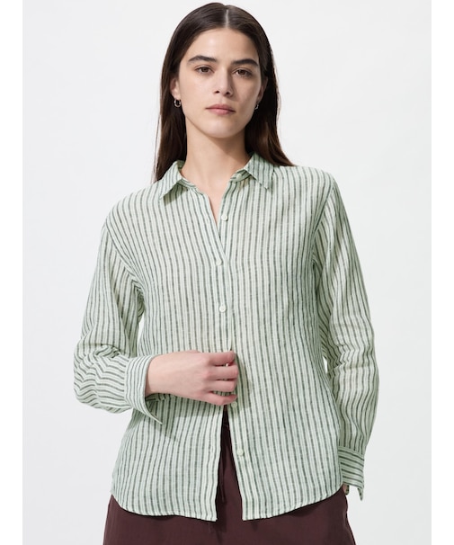 プレミアムリネンシャツ/ストライプ