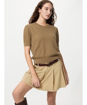 ポインテールクルーネックセーター/ウォッシャブル